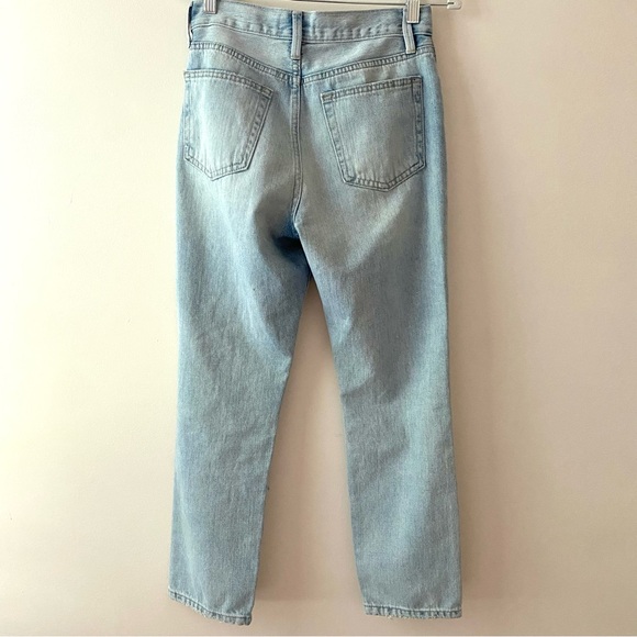 JBD Just Black Denim High Rise Ripped Straight Leg Ankle Jeans LightWash Size 25 - Picture 4 of 7